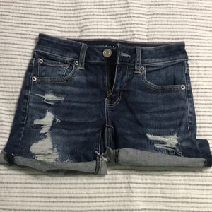 Blue jean shorts